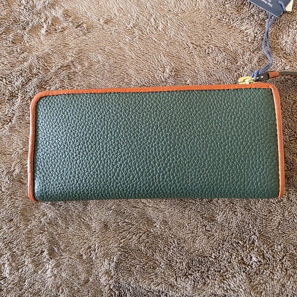 Dooney & Bourke Pebble Grain Zip Clutch Wristlet Wallet Forest Green NWT - Picture 11 of 14